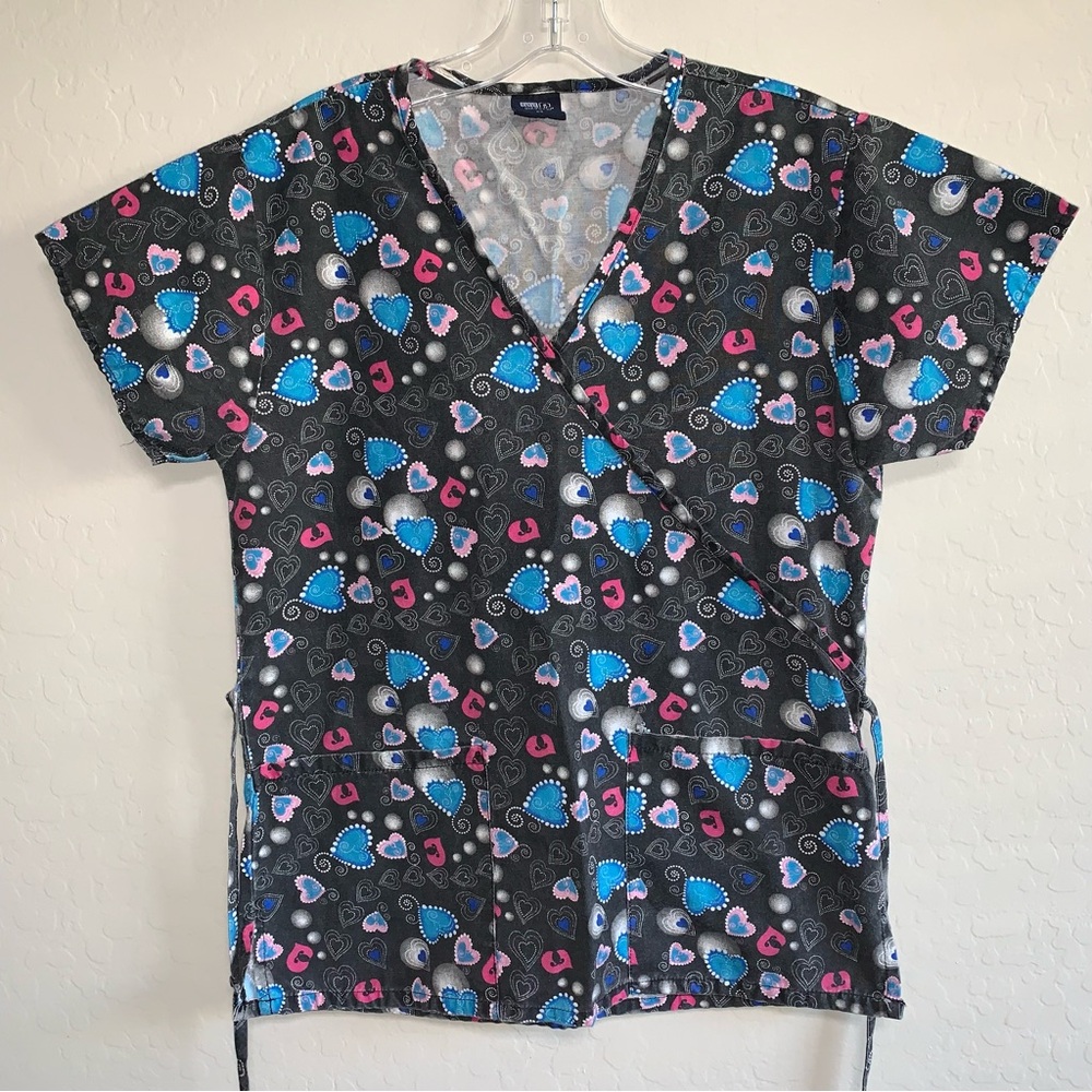 Medgear Hearts Scrubs Top